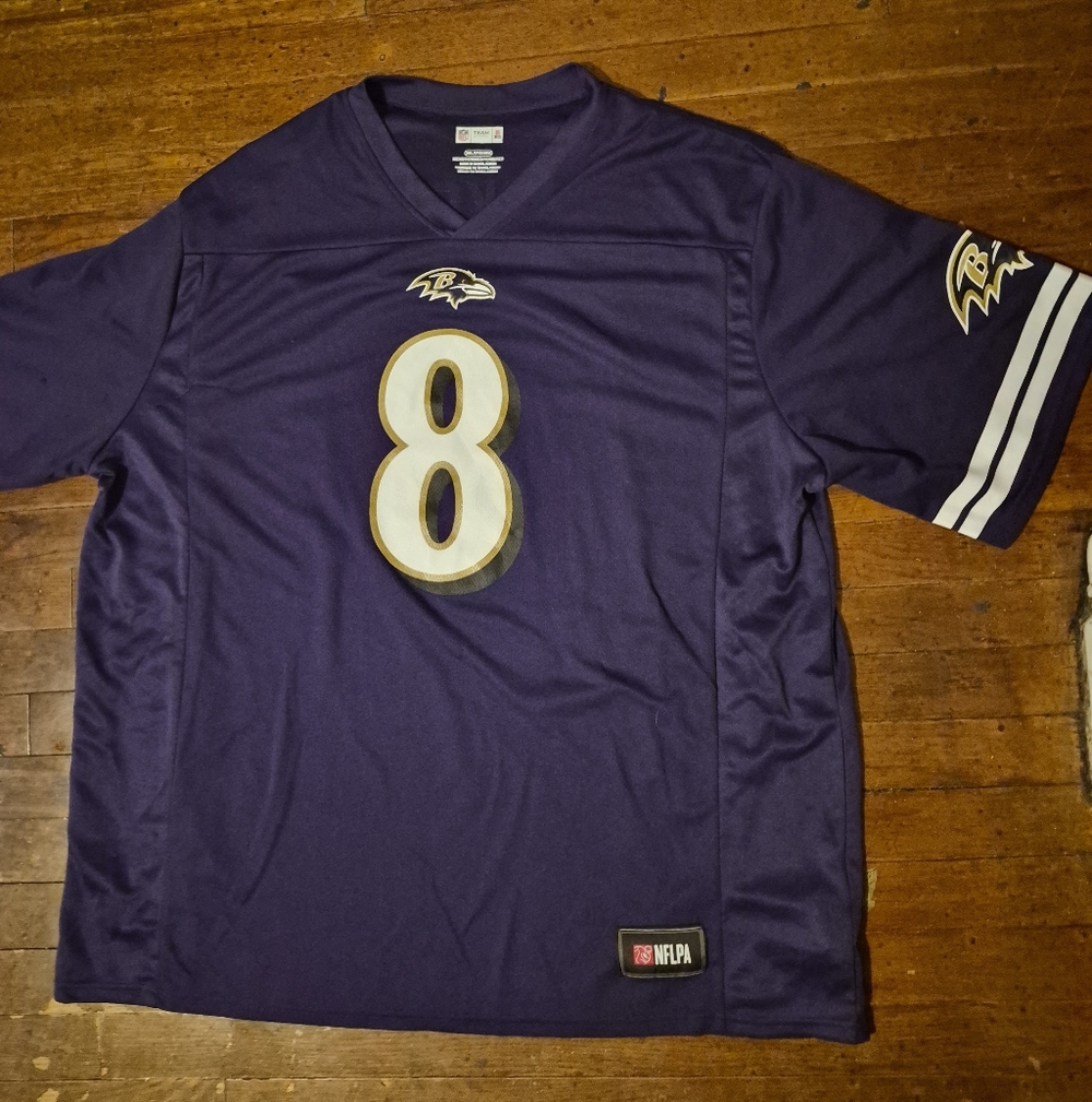 Baltimore Ravens Lamar Jackson #8 Purple NFL Team Apparel Jersey Mens Sz 3XL